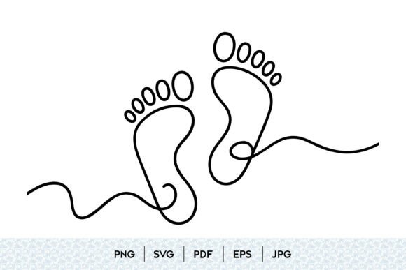 Baby Footprints One Line Art: A Designer's Guide