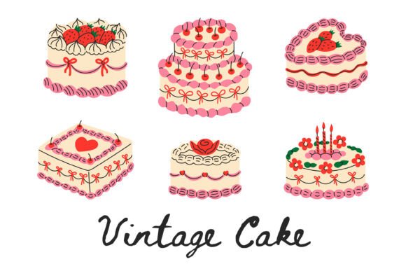 Coquette Vintage Cake PNG Clipart: Sweet Design Assets