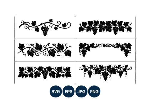Designing with Nature's Detail: Grapevine Silhouette Borders
