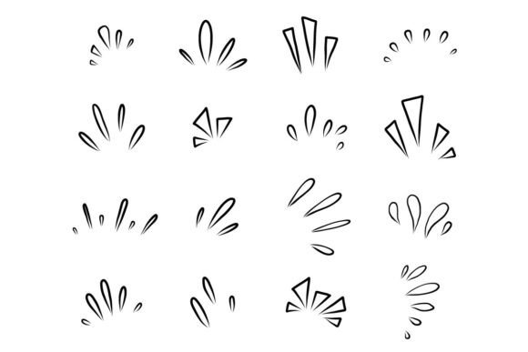 Dynamic Design: The Hand Drawn Splash Burst Element Set Pack