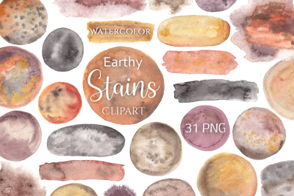 Earthy Watercolor Stains: Your New Favorite Design Texture