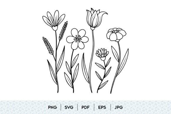 Embrace Nature's Elegance with This Wildflower Bundle SVG