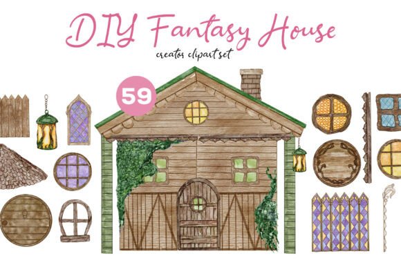Enchant Your Designs with DIY Watercolor Fantasy House Kit