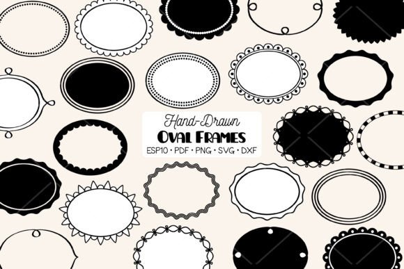 Oval Frames: Hand Drawn Borders for Creative Projects