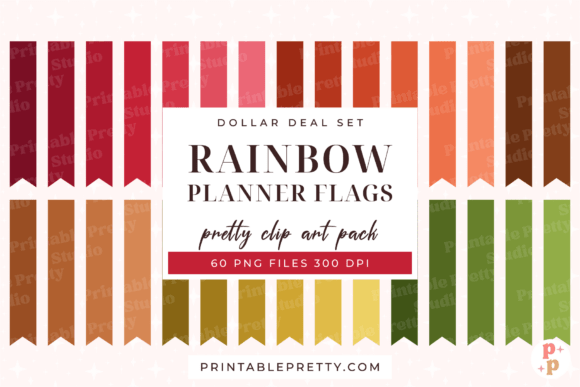 Rainbow Planner Flags PNG Set: A Designer's Essential Toolkit