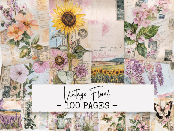 The Enduring Allure of Vintage Floral Junk Journal Papers