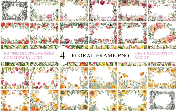 Timeless Elegance: Using Vintage Floral Frame PNG Transparent in Modern Design