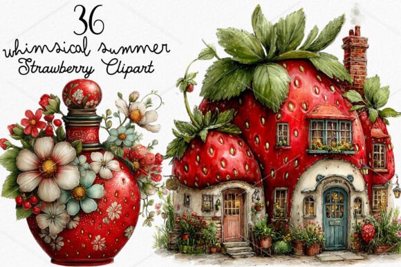 Whimsical Summer Strawberry Clipart: A Design Storybook
