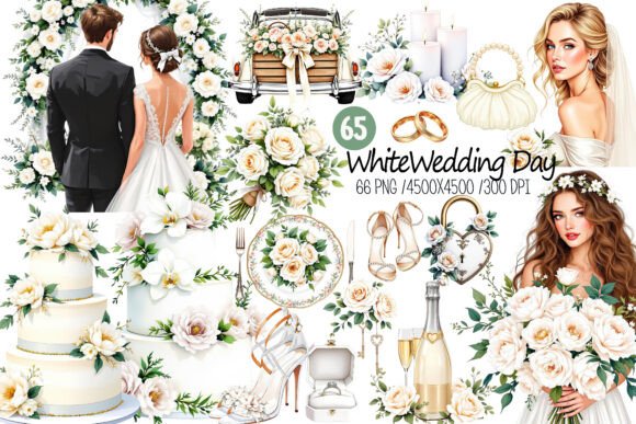 White Wedding Day: A Font for Romance & Elegance